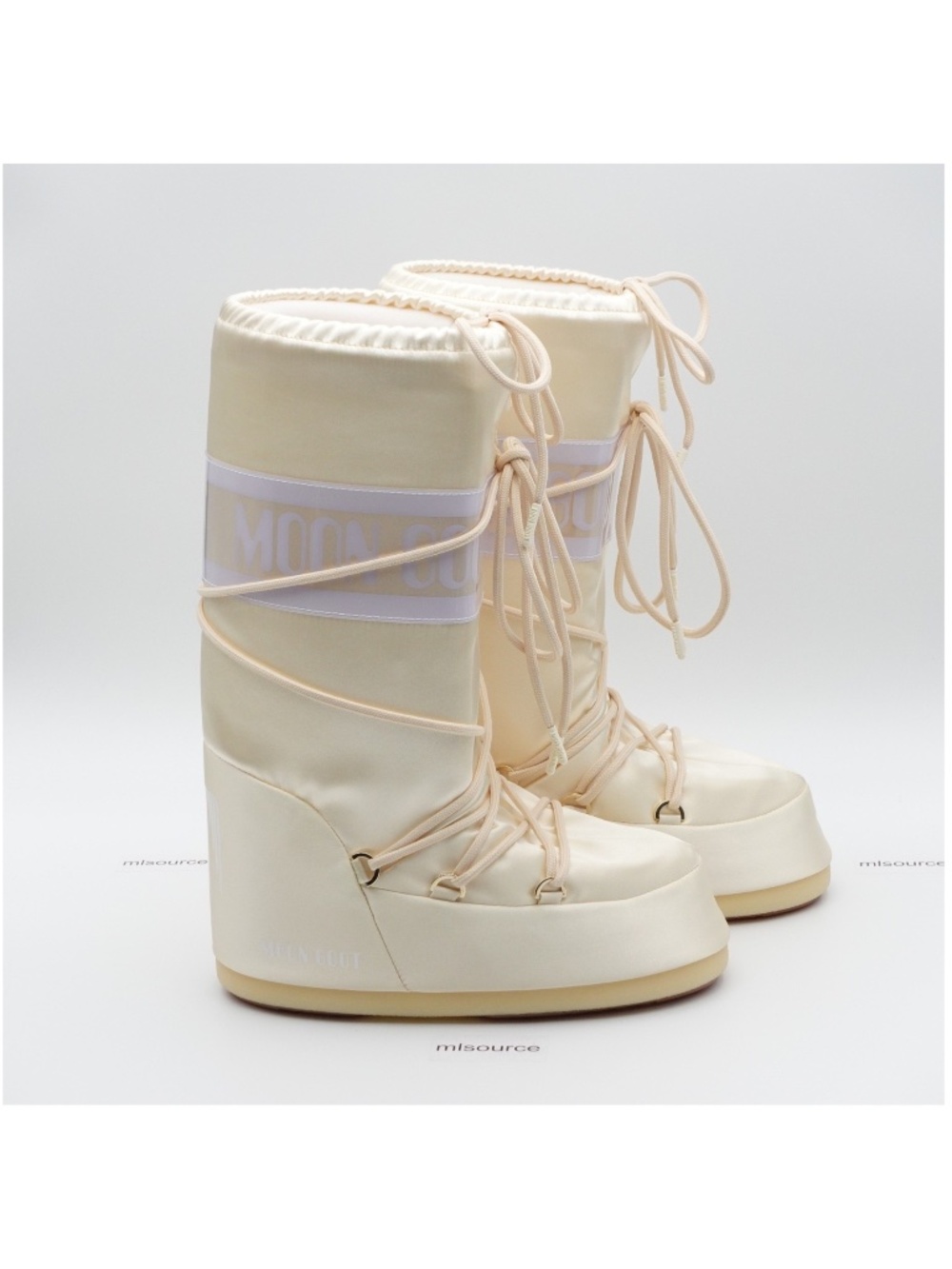 NEW Moon Boot Icon Pearly Snow Boots 80D1403060-L020 Ivory - Picture 2 of 16